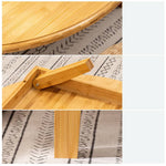 Natural Wood Color Bamboo Tea Table - Elegant and Stylish Decor Piece hsl-128