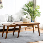 Elegant Dark Brown Bamboo Tea Table – Natural Wood Finish hsl-132