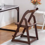 Elegant Dark Brown Bamboo Chair with Natural Wood Canvas - Stylish & Durable Seating hsl-67