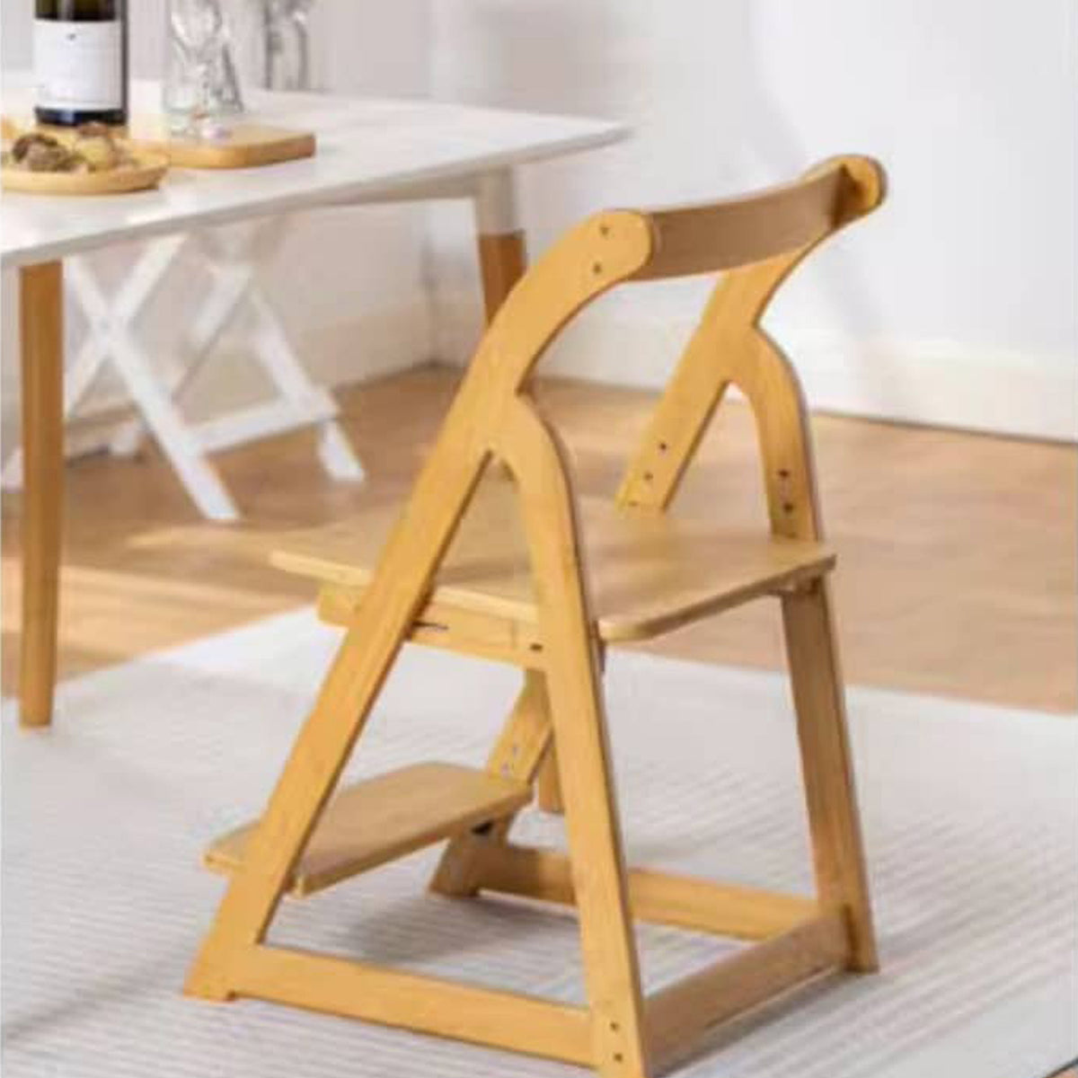 Elegant Dark Brown Bamboo Chair with Natural Wood Canvas - Stylish & Durable Seating hsl-67