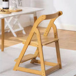 Elegant Dark Brown Bamboo Chair with Natural Wood Canvas - Stylish & Durable Seating hsl-67