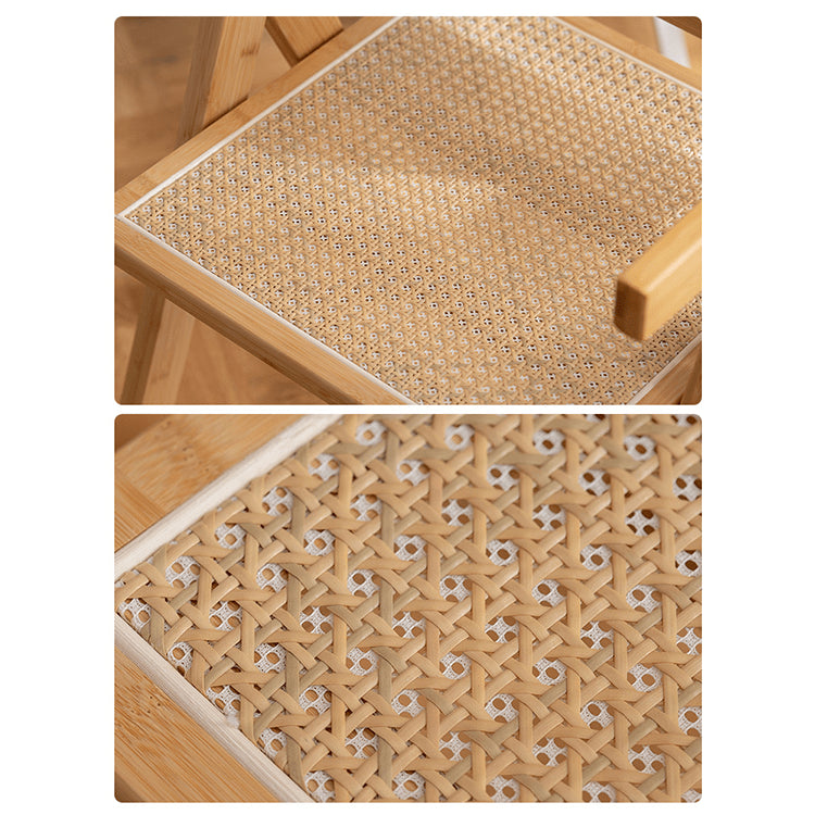 Sleek Dark Brown Bamboo & Natural Wood Chair with Durable ABS Resin Finish hsl-69