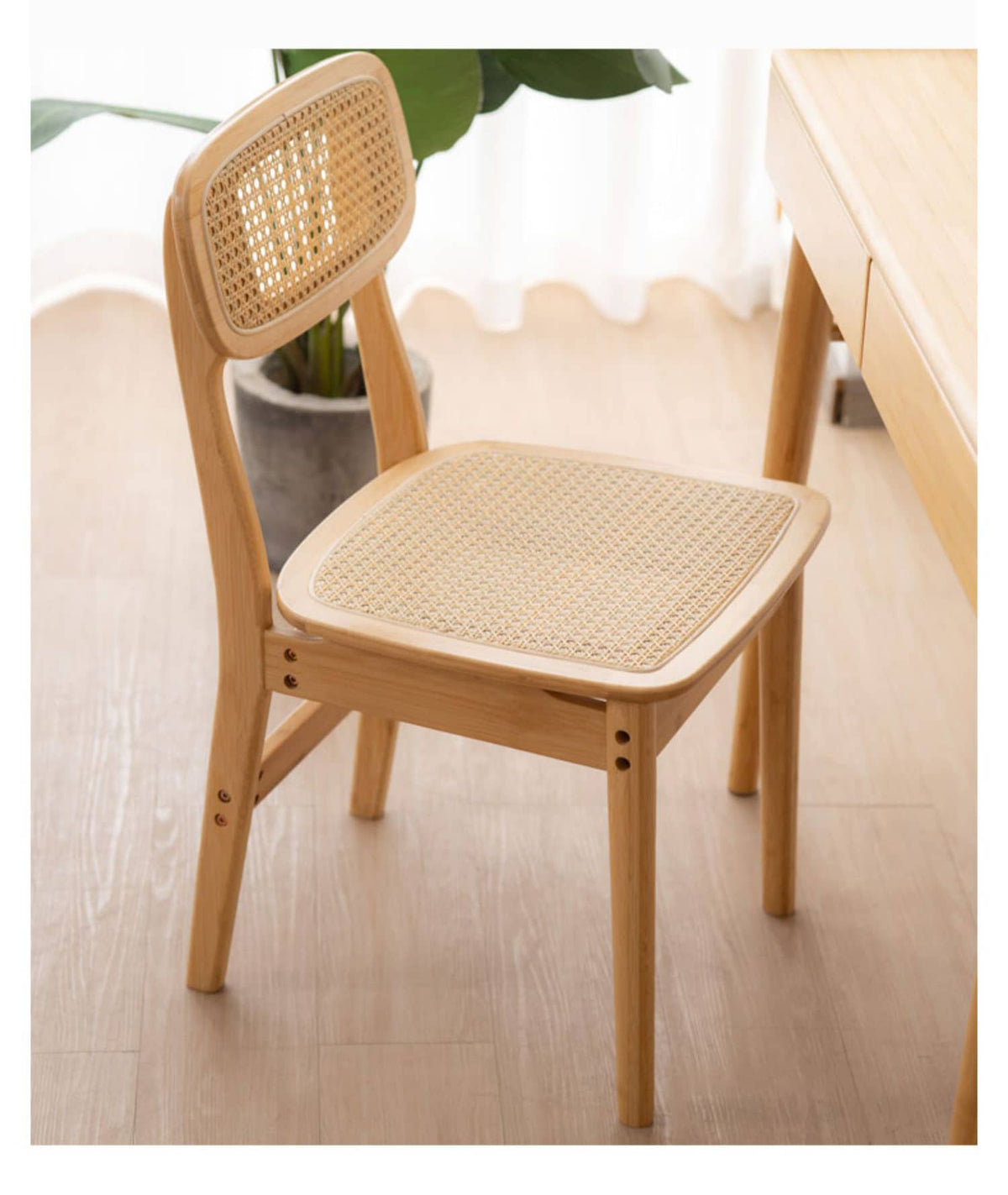 Elegant Natural Bamboo Wood Dining Table - Premium Quality for Modern Homes hsl-71