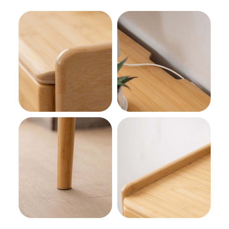 Elegant Natural Bamboo Wood Dining Table - Premium Quality for Modern Homes hsl-71