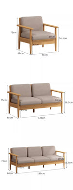 Elegant Bamboo Sofa in Natural Wood Finish - Perfect for Modern Homes hsl-72