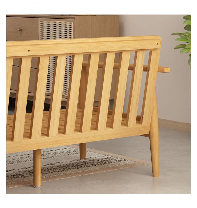 Elegant Bamboo Sofa in Natural Wood Finish - Perfect for Modern Homes hsl-72