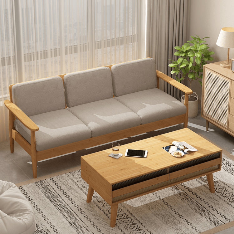 Elegant Bamboo Sofa in Natural Wood Finish - Perfect for Modern Homes hsl-72