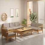 Elegant Bamboo Sofa in Natural Wood Finish - Perfect for Modern Homes hsl-72