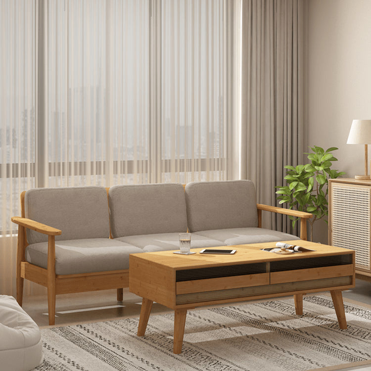 Elegant Bamboo Sofa in Natural Wood Finish - Perfect for Modern Homes hsl-72