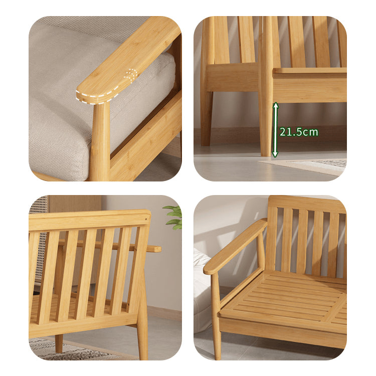 Elegant Bamboo Sofa in Natural Wood Finish - Perfect for Modern Homes hsl-72
