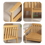 Elegant Bamboo Sofa in Natural Wood Finish - Perfect for Modern Homes hsl-72