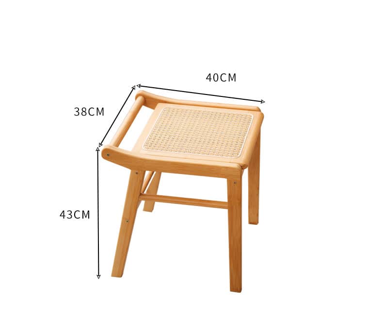 Elegant Natural Bamboo Makeup Table with Glass Top hsl-73