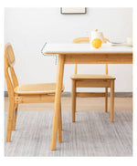 Stylish Bamboo Slate Table: Modern Elegance with Durable Stone Surface hsl-75