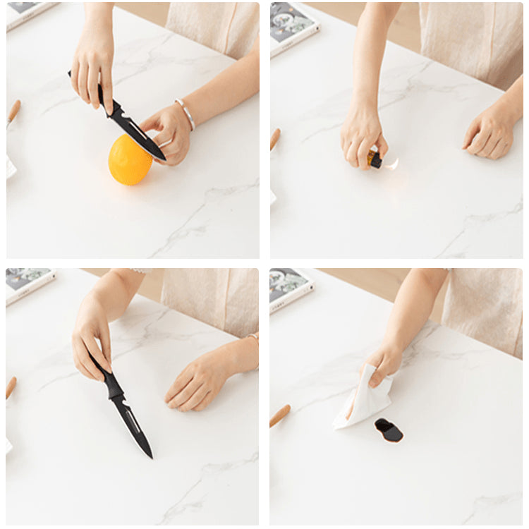 Stylish Bamboo Slate Table: Modern Elegance with Durable Stone Surface hsl-75