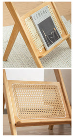 Elegant Natural Wood Tea Table with Reeded Glass – Brown, Grey & Dark Bamboo Styles hsl-76