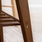 Stylish Bamboo Tea Table in Natural Wood Brown Finish - Perfect for Your Living Room hsl-81