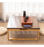 Elegant Dark Brown Bamboo Natural Wood Coffee Table for Modern Living Rooms hsl-93