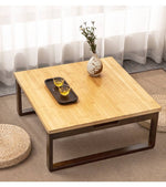 Elegant Dark Brown Bamboo Natural Wood Coffee Table for Modern Living Rooms hsl-93