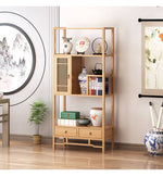 Stylish Dark Brown Bamboo Storage Rack for Home and Office Organization hsl-94