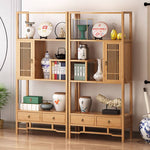 Stylish Dark Brown Bamboo Storage Rack for Home and Office Organization hsl-94