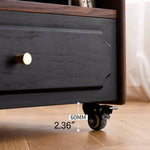 Stylish Red Oak Coffee Table with Storage Shelves - Perfect for Modern Living Rooms hsmjx-4155