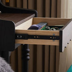 Vintage-Inspired Red Oak Multi-Layer Cabinet: Elegant Storage Solution with Makeup Vanity Design hsmjx-4162