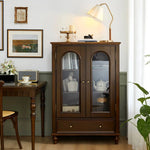 Elegant Chinese Tulipwood Cabinet with Tempered Glass Doors - Enhance Your Living Space hsmjx-4165