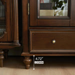 Elegant Chinese Tulipwood Cabinet with Tempered Glass Doors - Enhance Your Living Space hsmjx-4165