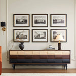 Mid-Century Modern TV Stand with Red Oak Multi-Layer Board - Stylish Storage Solution hsmjx-4169