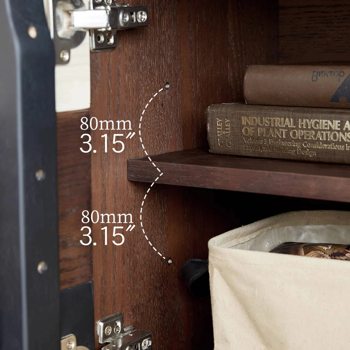 Mid-Century Modern TV Stand with Red Oak Multi-Layer Board - Stylish Storage Solution hsmjx-4169