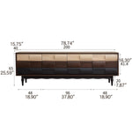 Mid-Century Modern TV Stand with Red Oak Multi-Layer Board - Stylish Storage Solution hsmjx-4169