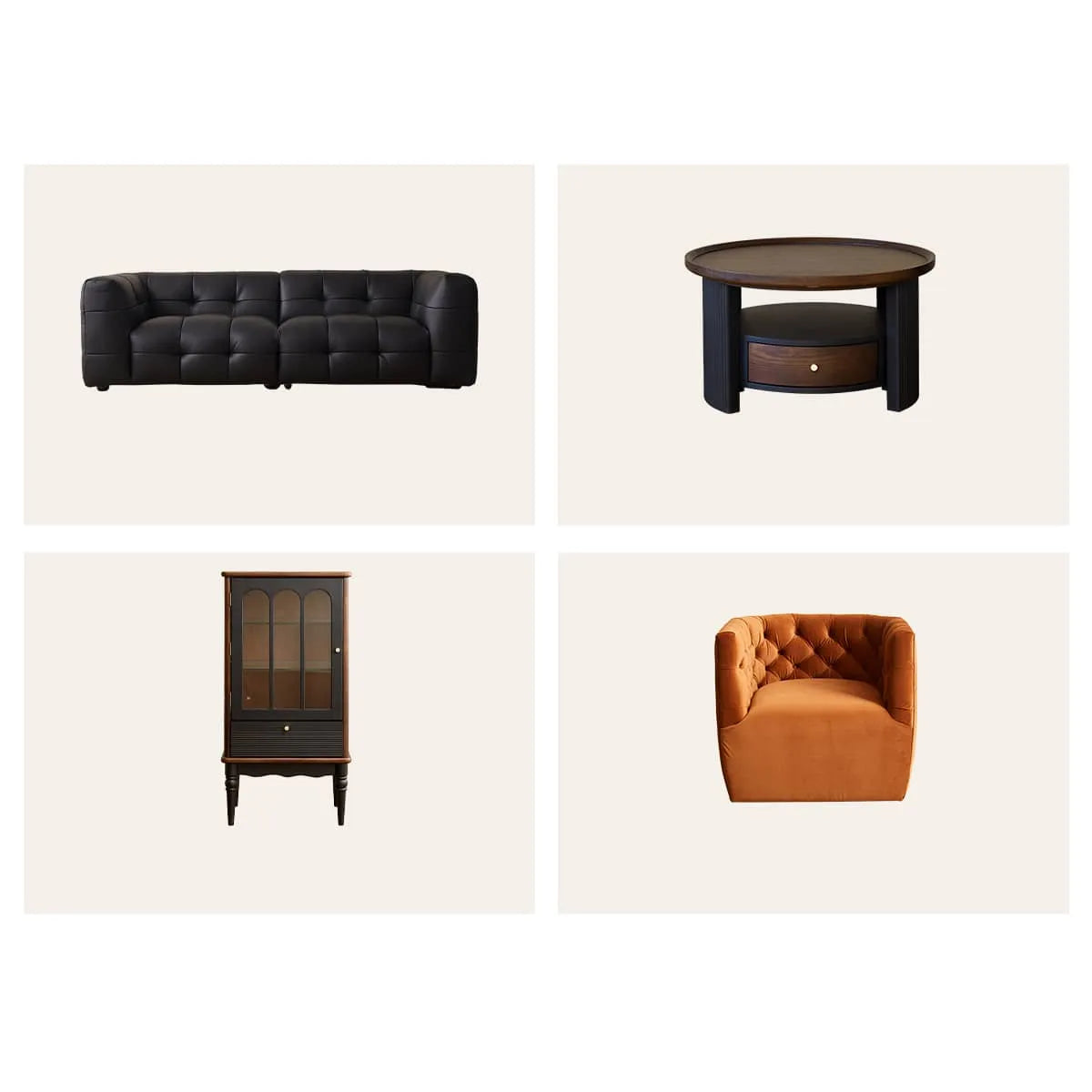 Mid-Century Modern TV Stand with Red Oak Multi-Layer Board - Stylish Storage Solution hsmjx-4169