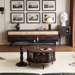 Mid-Century Modern TV Stand with Red Oak Multi-Layer Board - Stylish Storage Solution hsmjx-4169