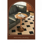 Elegant Solid Wood and Resin Serving Cart with Stainless Steel Frame - Stylish Home Bar and Storage Solution hsms-4906