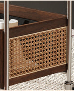 Elegant Solid Wood and Resin Serving Cart with Stainless Steel Frame - Stylish Home Bar and Storage Solution hsms-4906