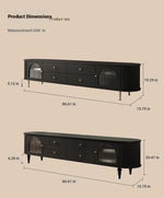 Stylish Modern TV Cabinet with Multi-Layer Board, Glass, and Stainless Steel Accents - Perfect for Living Room Décor hsms-4907