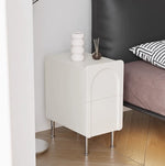 Modern Black Bedside Cupboard - Multi-Layer Board & Stainless Steel Legs - Stylish Nightstand for Any Bedroom hsms-4908