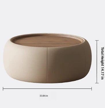 Modern Multi-Layer Board Tea Table with Synthetic Leather Finish - Stylish and Functional Centerpiece for Your Living Room hsms-4909