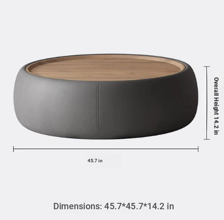 Modern Multi-Layer Board Tea Table with Synthetic Leather Finish - Stylish and Functional Centerpiece for Your Living Room hsms-4909