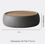 Modern Multi-Layer Board Tea Table with Synthetic Leather Finish - Stylish and Functional Centerpiece for Your Living Room hsms-4909