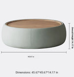 Modern Multi-Layer Board Tea Table with Synthetic Leather Finish - Stylish and Functional Centerpiece for Your Living Room hsms-4909