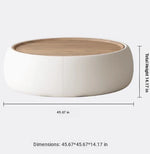 Modern Multi-Layer Board Tea Table with Synthetic Leather Finish - Stylish and Functional Centerpiece for Your Living Room hsms-4909