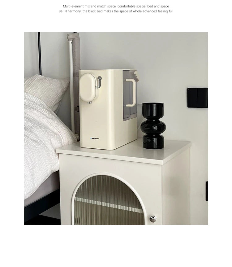 Modern Multi-Layer Board Bedside Cupboard with Stainless Glass - Stylish Storage Solution for Your Bedroom hsms-4910