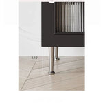Modern Multi-Layer Board Bedside Cupboard with Stainless Glass - Stylish Storage Solution for Your Bedroom hsms-4910