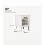 Modern Multi-Layer Board Bedside Cupboard with Stainless Glass - Stylish Storage Solution for Your Bedroom hsms-4910