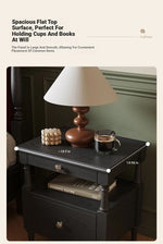 Stylish Ash Wood Bedside Cupboard with Drawer - Perfect Nightstand for Modern Bedrooms hsms-4914