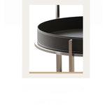 Stylish Solid Wood & Stainless Steel Bar Cart with Synthetic Leather Trim – Perfect for Entertaining and Home Decor hsms-4916