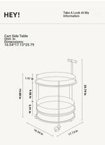 Stylish Solid Wood & Stainless Steel Bar Cart with Synthetic Leather Trim – Perfect for Entertaining and Home Decor hsms-4916