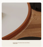 Elegant Round Solid Wood Dining Table with Ceramic Sintered Stone Top - Modern Home Furniture hsms-4920