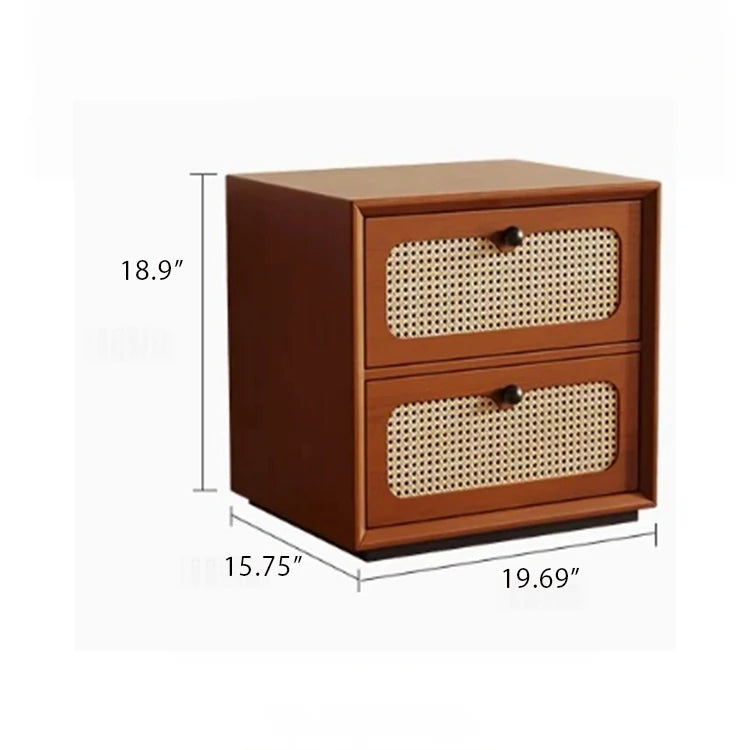 Solid Wood Ash Cabinet with Rattan Weaving - Stylish Storage Solution for Modern Interiors hsms-4922
